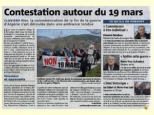 REPORTAGES 2010 A CLAVIERS 26 MARS 2010 CONTRE MANIFESTATION